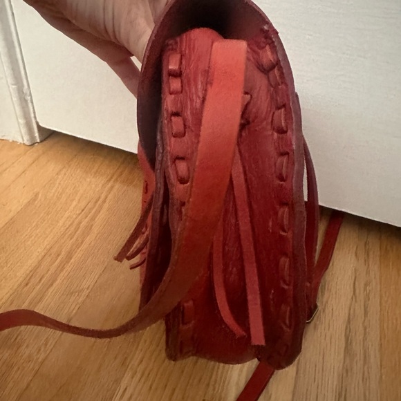 MADEWELL Red Small LEATHER FLAP COVER HANDMADE SADDLE MESSENGER Crossbody - Picture 9 of 11